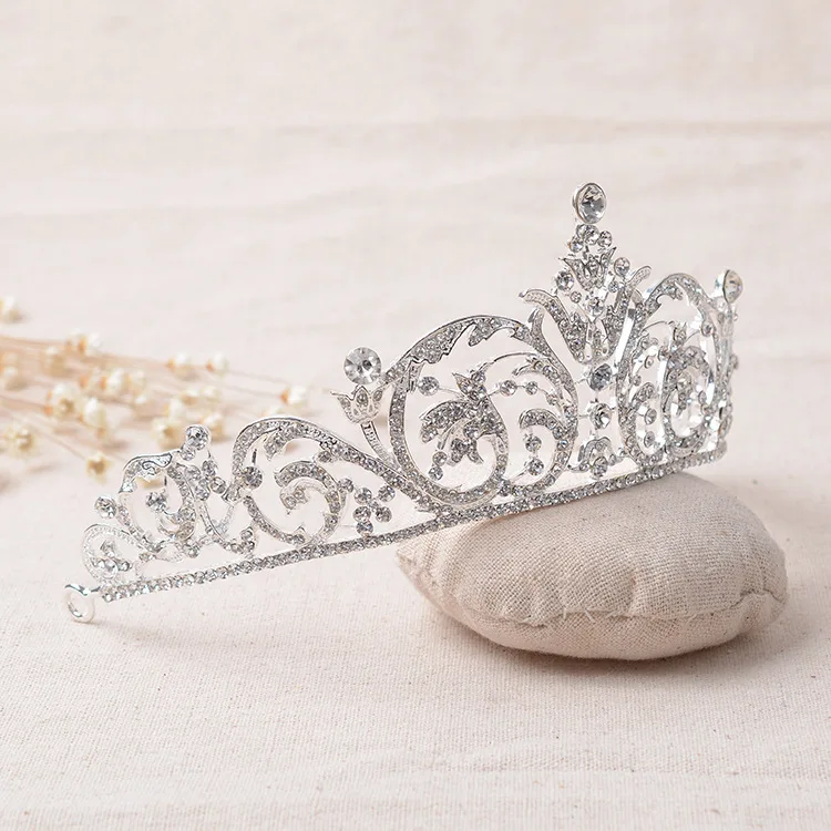 Nowe jasne wesele kryształowa Tiara korony księżniczka królowa korowód Prom Rhinestone welon opaska Tiara ślubne akcesoria do włosów