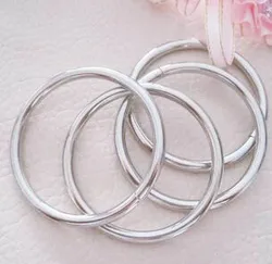 10pcs/lot Bags hardware accessories 6cm 4.5mm thickness  silver diy handmade bag buckle ring garment trimmings