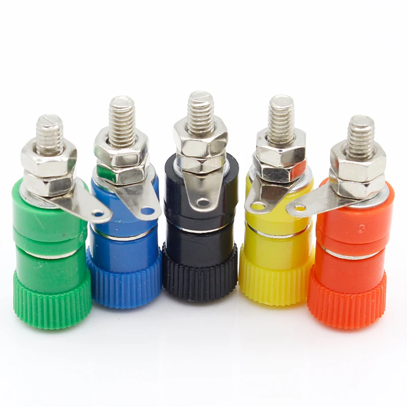 10PCS/LOT Terminal Blocks 4mm Amplifier Terminal Connector Binding Post Banana Plug Jack Mount