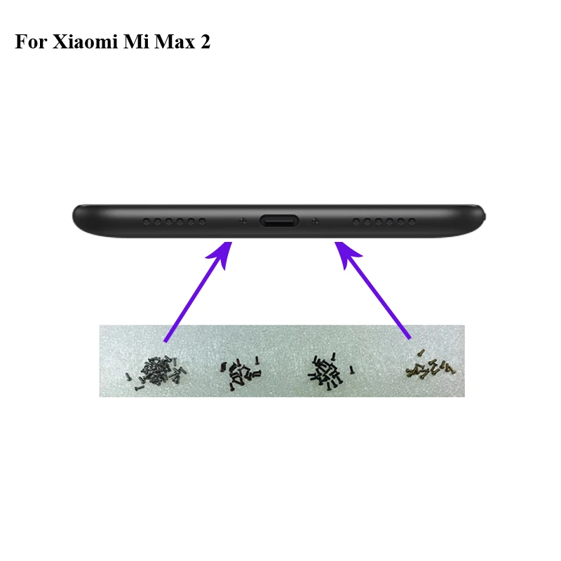 

4pcs For Xiaomi Mi Max 2 Max2 Buttom Dock Screws Housing Screw nail tack Mi Max2 Max 2 Phones Screw nail