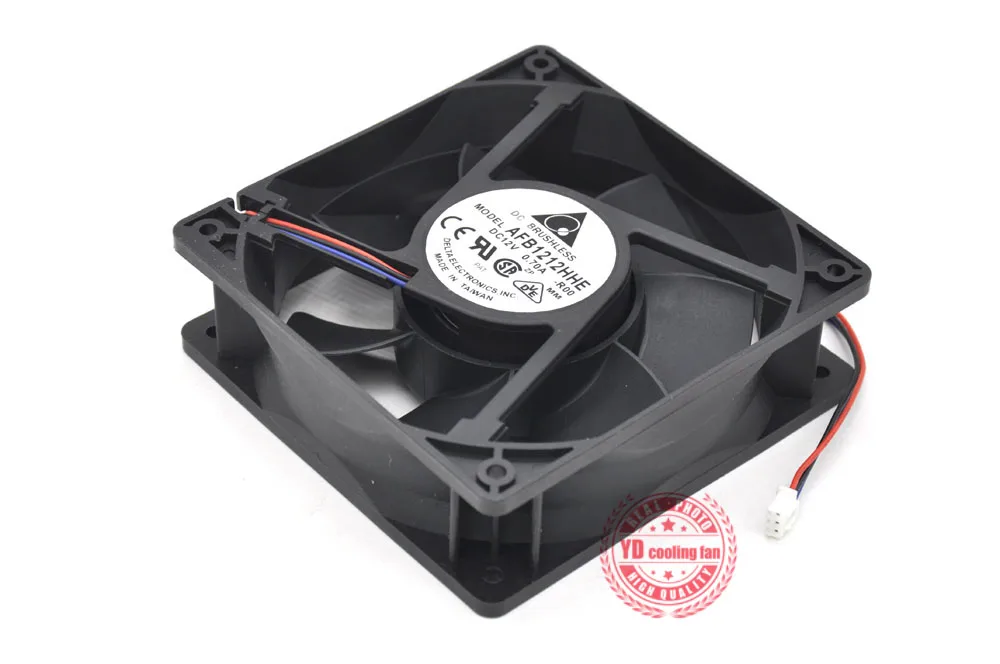 Ventilador de refrigeración DELTA AFB1212HHE-ROO, 3 pines, 12V, 0.70A, 120x120x38