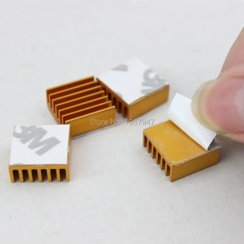 

20 Pieces lot 14x14x6mm Golden Aluminum IC Cooling Cooler Heat Sink Heatsinks