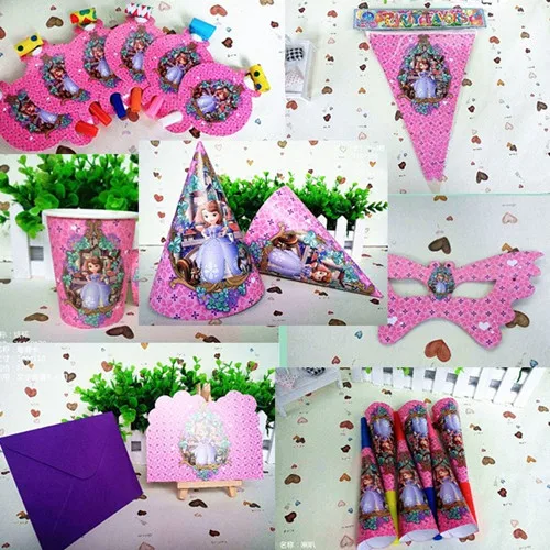 

little princess Happy Birthday party decorations,girls kids child friend,the first event & party supplies,Sofi party favors gift