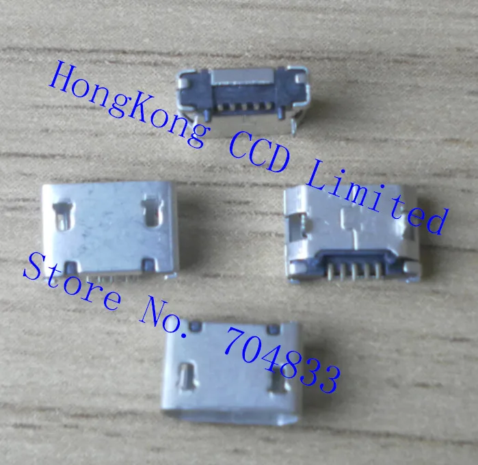 

500pcs/lot Micro USB 5P 5pin Micro USB Jack 5Pins