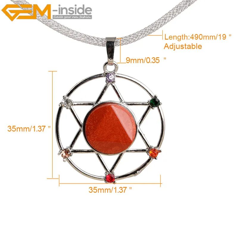 Assorted Merkaba Hexagonal Star Faceted Natural Stone Dowsing Chakra Pendulum for Divination Pendant Necklace Women Wholesale