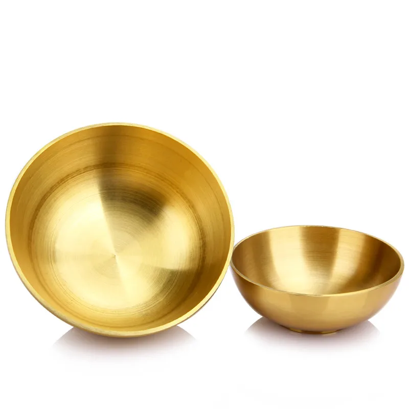 Thick copper bowls water bowl golden ornaments tableware Home Furnishing Buddhist bowl make offerings to Buddha decorate crafts