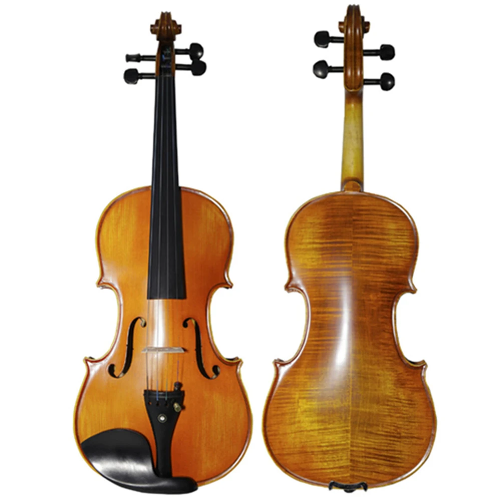 

Matt 4/4 Violin Natural Stripes Maple Master Hand-craft Antique Professional Violino Ebony Fingerboard TONGLING Brand