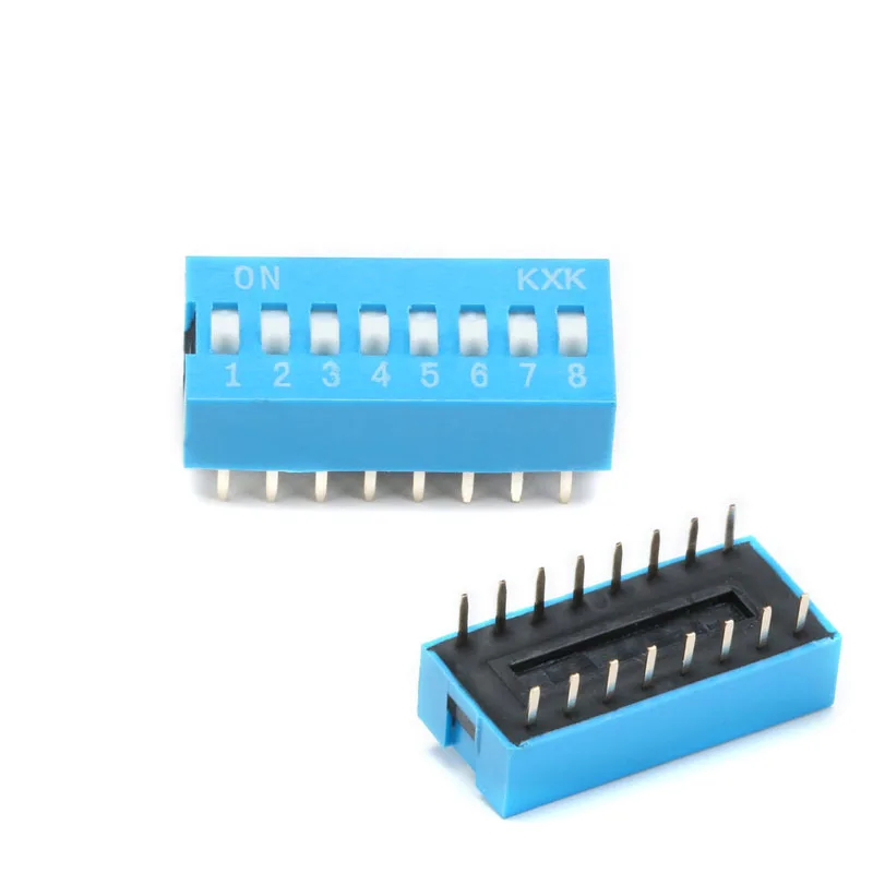 5Pcs Slide Type SMT Dip Switch 1 2 3 4 5 6 7 8 Bit 2.54mm Position Way DIP Pitch Toggle Switch Dial Switch