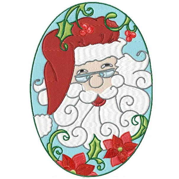 

Father Christmas Embroidery Patches Made by Twill with Iron On Backing Welcome Customized and MOQ50pcs Free Shipping