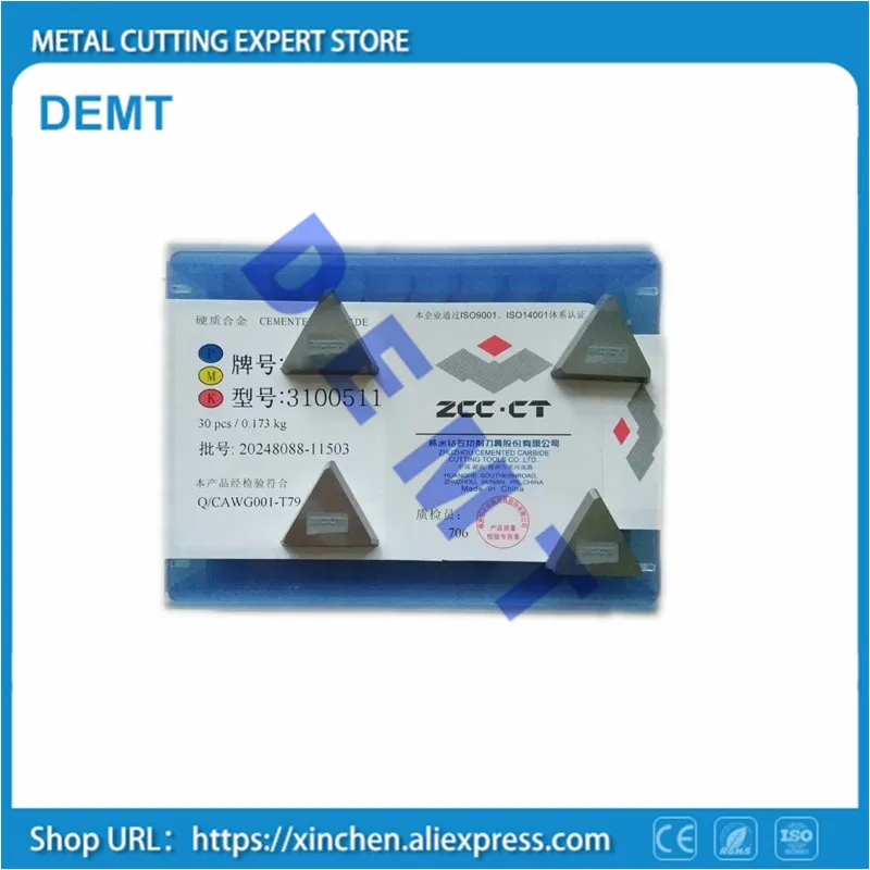 Fresadora de Lâmina Triangular Inserção de Carboneto Aço 30 Peças Zcc. ct Zcc It14 Yt5 w1 de Alta Qualidade Aço Inoxidável