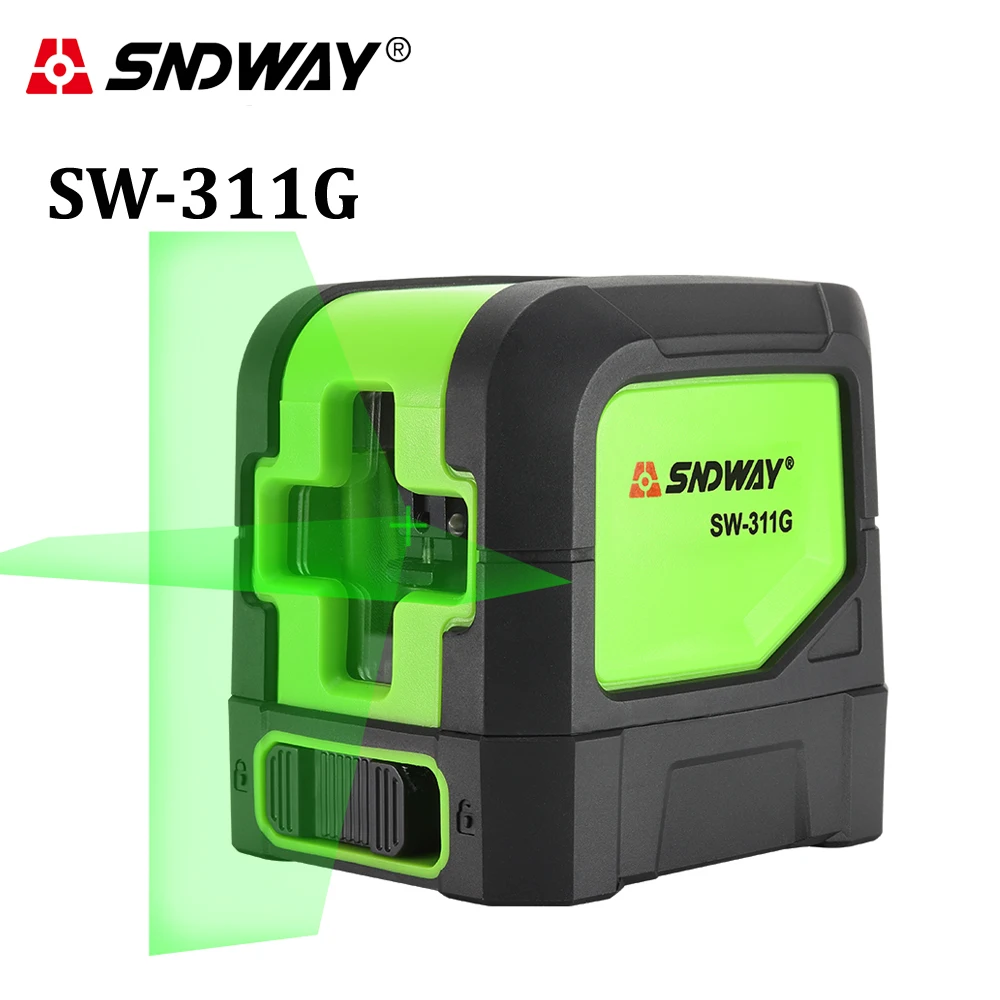 SNDWAY laser level Green 2 lines self-leveling laser Leveler Vertical Horizontal Cross laser red beam line measuring instrument