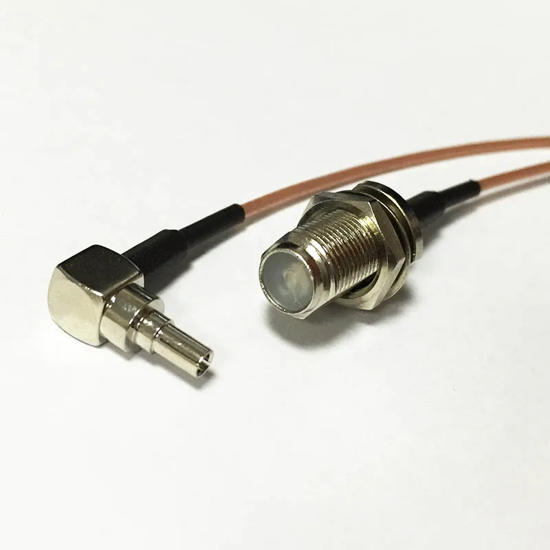 Nieuwe F Female Jack Switch Crc9 Hoek Pigtail Kabel Rg178 Groothandel 15Cm 6 "Voor 3G Modem