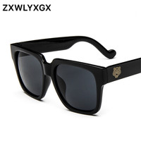 The Rushed New Adult Men Mirror Goggle 2017 Korean Edition Of Famous Tiger Head Big Box Sunglasses Stylish Pair Of With UV400