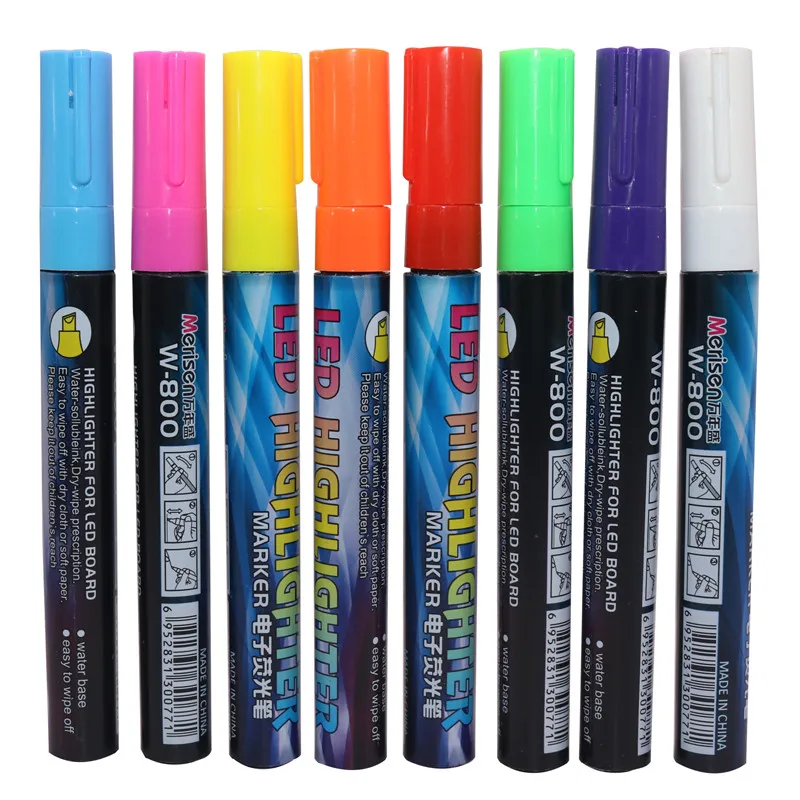 

Marker Pen LED Highlighter Marks Pen 135mm*4mm 8 Colors Optional Bevel Nib Paintbrush Beekeeping Queen Bee Tools 1 Pcs