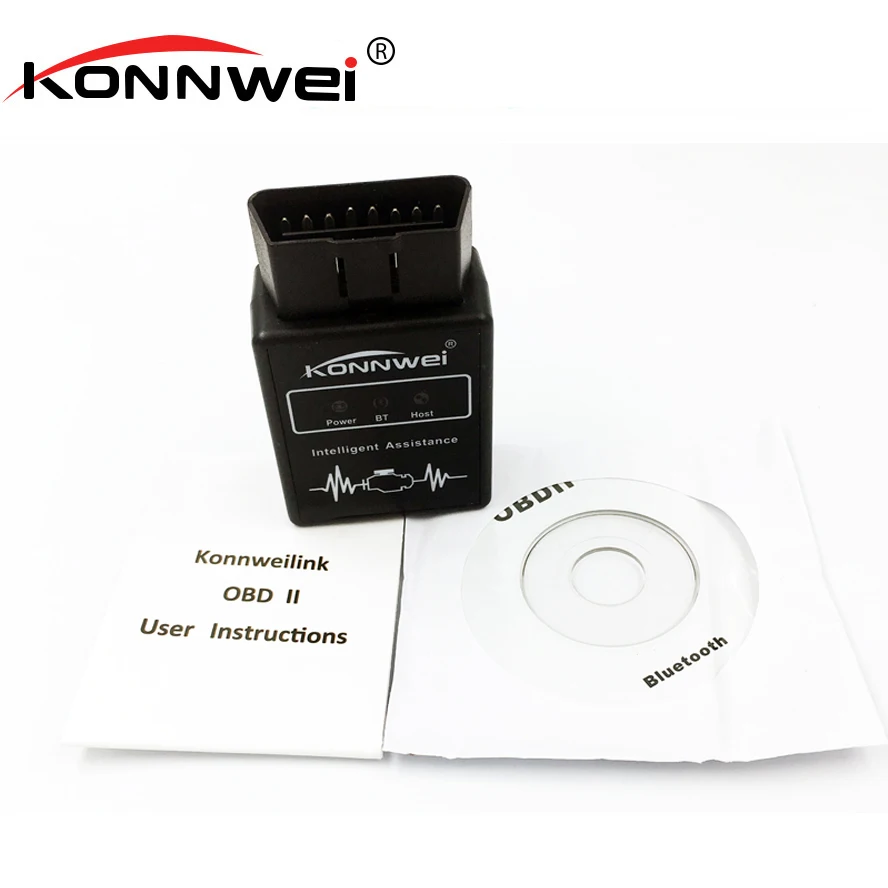 KONNWEI KW912 OBDII Bluetooth 3.0 OBD2 OBD V1.5 II Auto Code Scanner Adapter Scan Tool Error Diagnostic Tester Kw 912