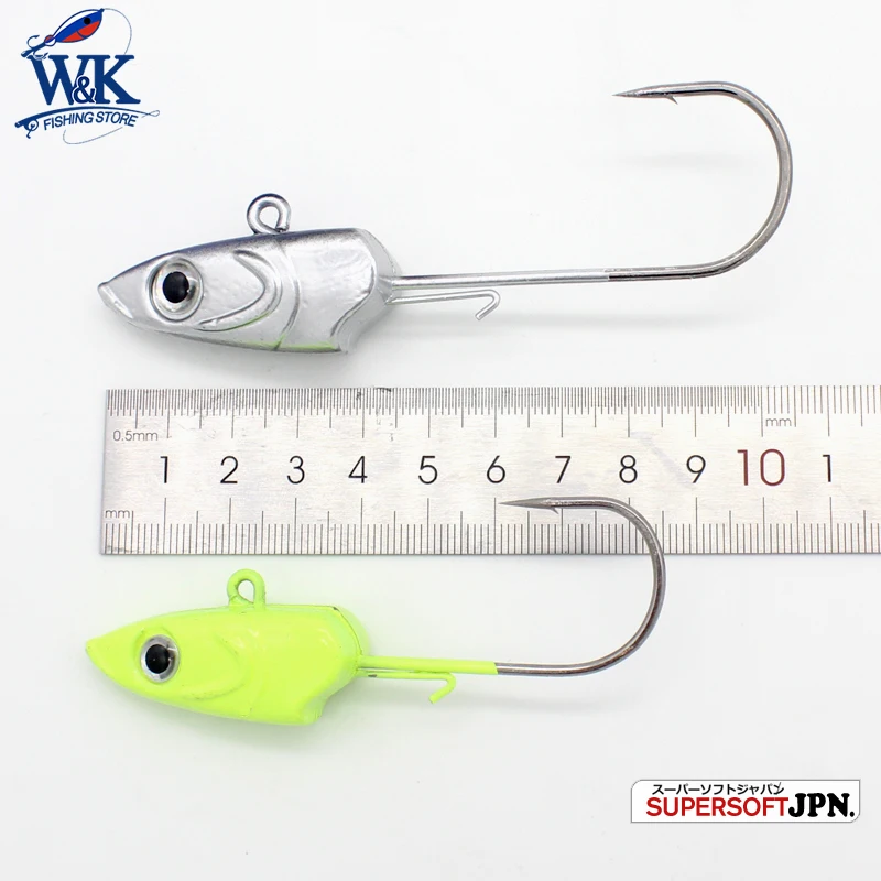 Jig Head 90g 8/0 Jig Hooks for Soft Lure Sayori Shad Hooks 2 pcs/pk Fishing Hooks Colorful JIG Head Hook