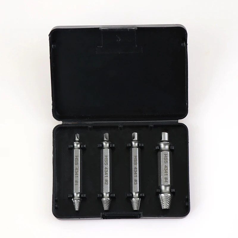 5pcs Danneggiato Screw Extractor Bit Punta Del Trapano Set di Guida Bullone Della Vite Prigioniera Extractor Hss Autocentrante Vite di Rimozione Boren Strumento di Facile fuori