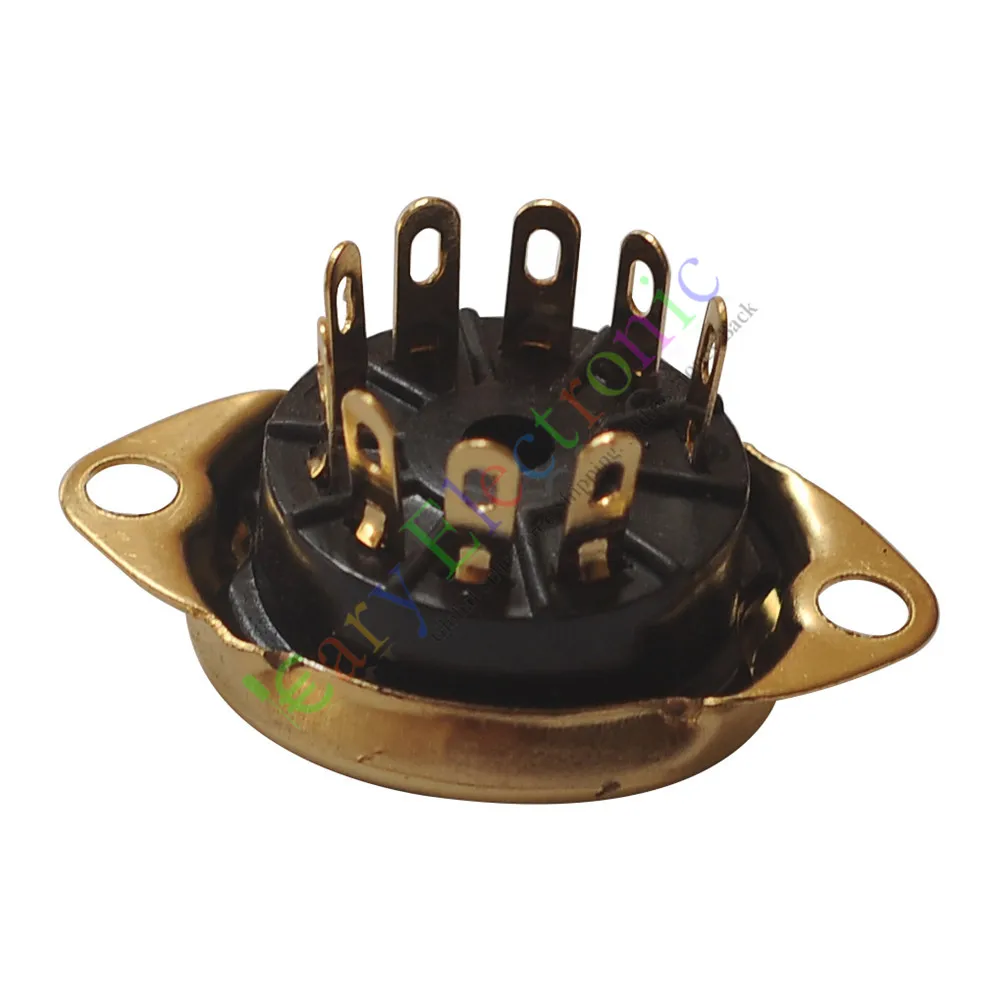 Vente en gros et au détail 4 pièces 9 broches or tube sous vide prise support d'économie FR 12AX7 12AU7 ECC82 ECC83 radio livraison gratuite