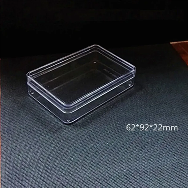 100pcs/lot PS Transparent plastic playing cards container PP storage case packing poker bridge box 62*92*22mm