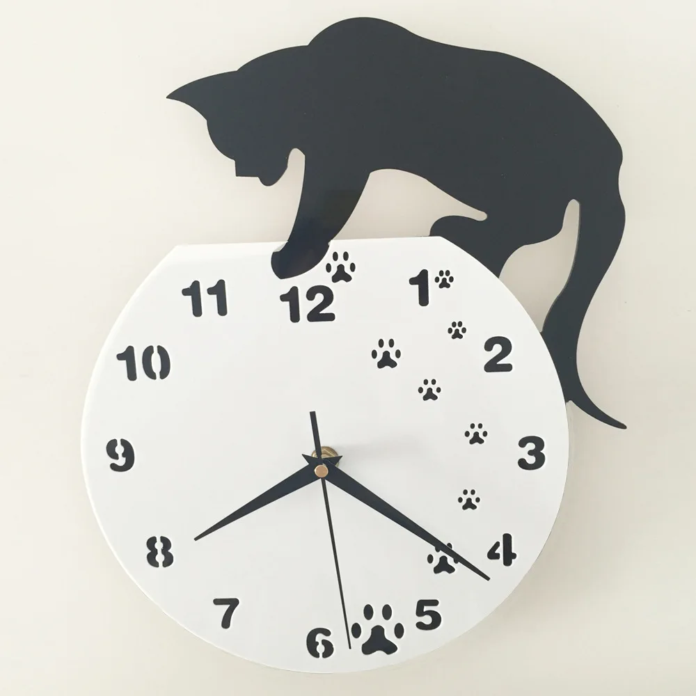 New Creative diy quartz wall clock sitting room bedroom wall clocks cute Child gift 4 colours