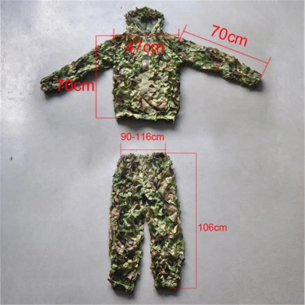 Hunting 3D Leaf Camouflage Clothing Jungle Sniper Ghillie Suit