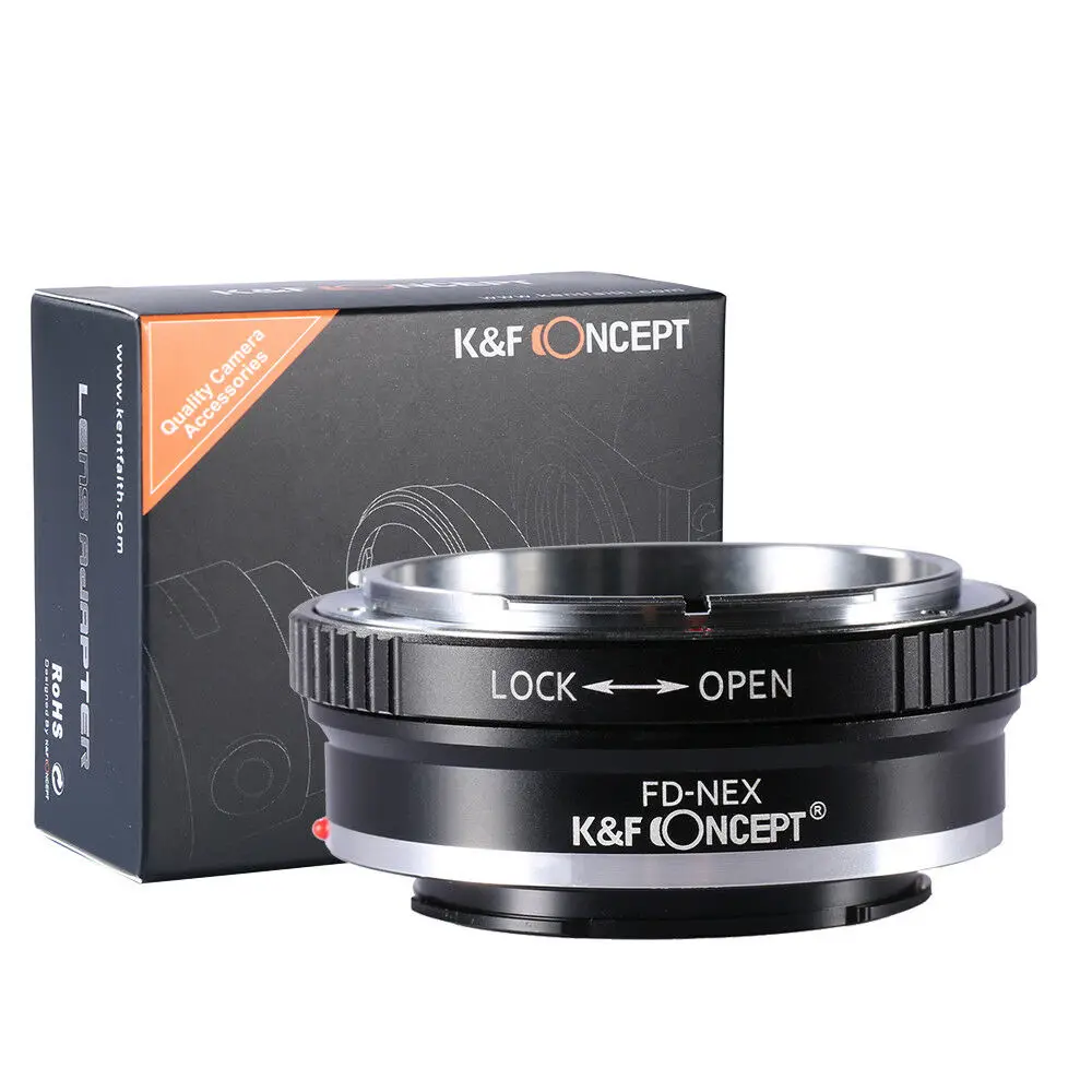 K&F Concept FD-NEX Adapter for Canon FD Lens to Sony NEX-7 6 5R A5100 A6000 A6300 A6400 A6500 A7 A7II A7R A73 A9 Lens Adapter