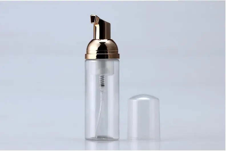 

50ml Foamer Bottle Pump Facial Cleanser clear liquid Soap Dispenser best cheapest Foam bottle with golden foamer SN1661