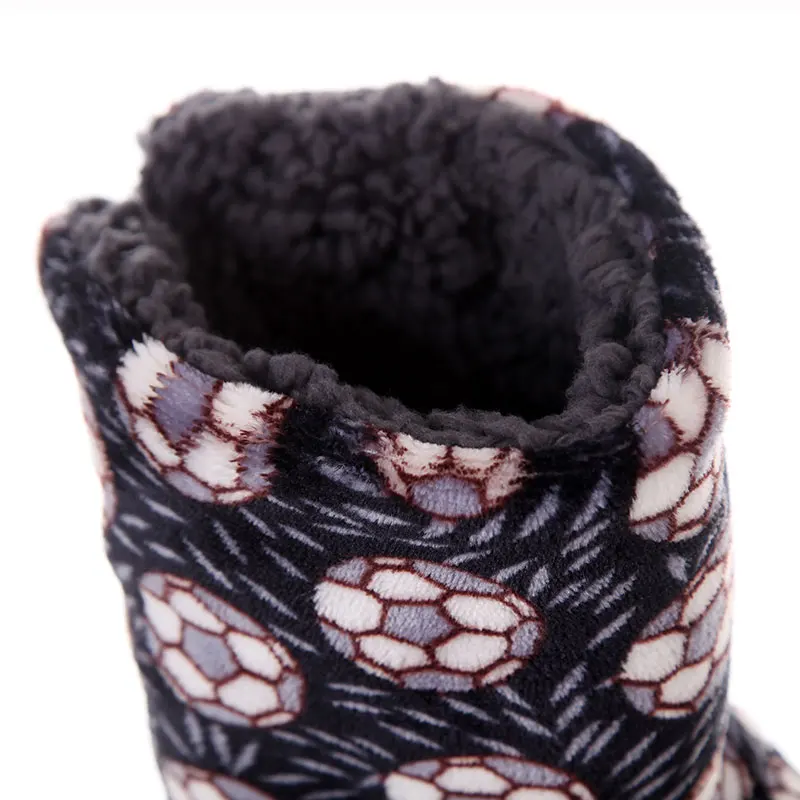 Mntrerm 2022 New Large Size Winter Home Slippers Men Indoor Shoes Floor plush Slippers Warm Cotton Football pattern Flat Shoes