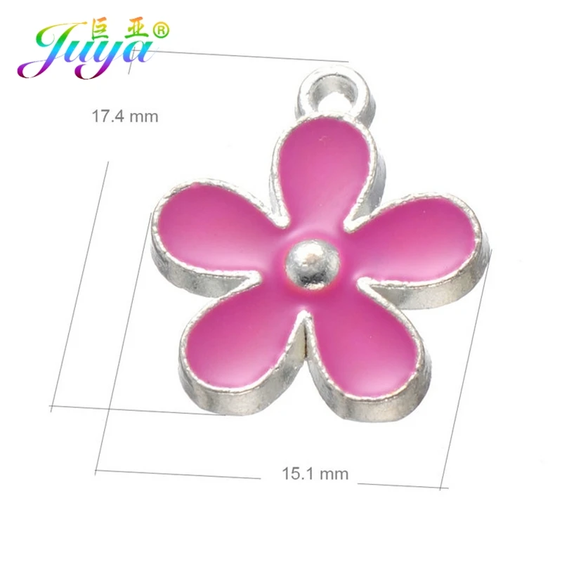 Juya Handmade Enamel Charms DIY Colorful Resin Animal Flamingo Bird Flower Charms For Bracelets Necklace Earrings Making image 5