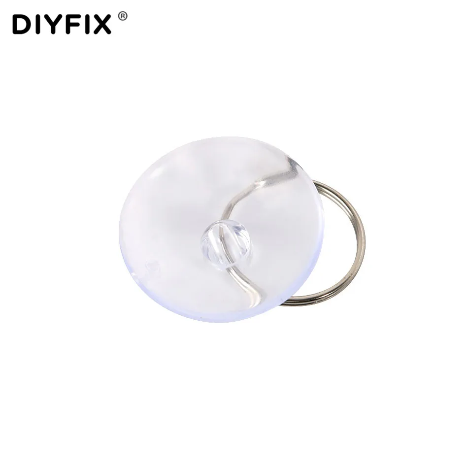 DIYFIX 5 ชิ้น Light Duty ถ้วยดูดขนาดเล็กพร้อมแหวนโลหะสำหรับโทรศัพท์สมาร์ทแท็บเล็ตหน้าจอ LCD เปิดซ่อมชุดเครื่องมือ