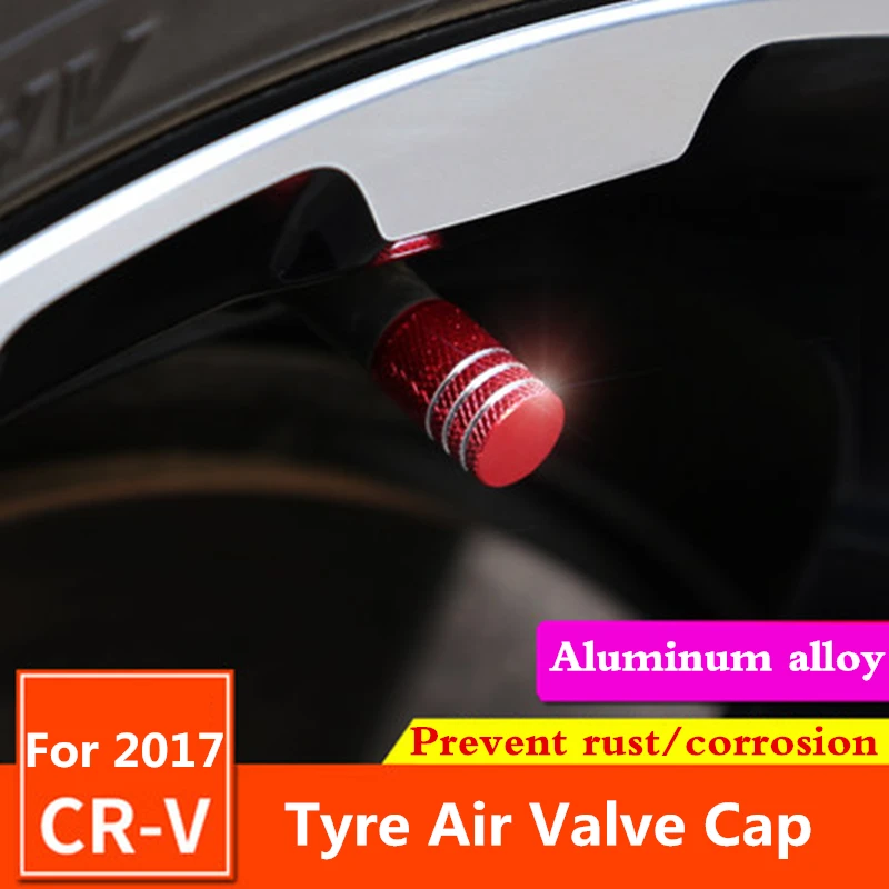 

For Honda CRV CR-V 2017 2018 Aluminum Car Tyre Air Valve Caps Bicycle Motorcycle Truck universal Tire Valve Cap cover Tire screw