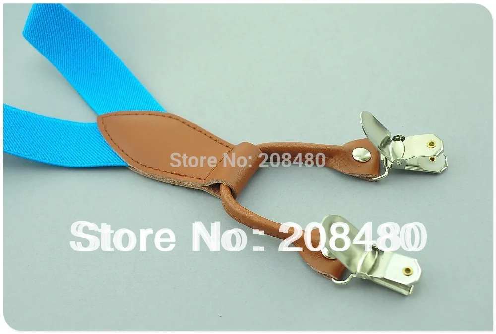 Free shipping-Kids Suspenders BOYS/GIRLS Suspender Y-Genuine leather 2.5cm wide \