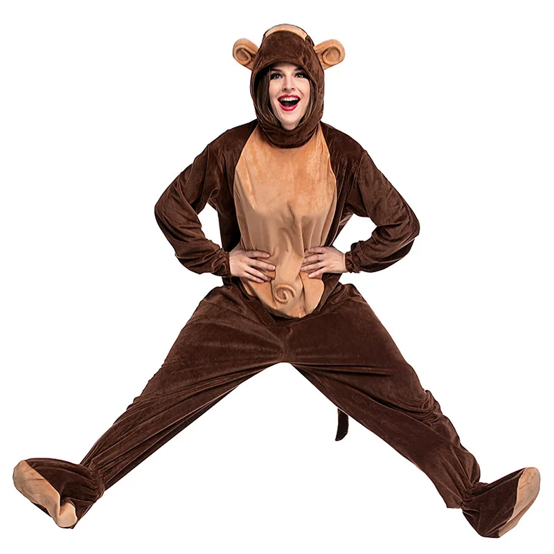 Women Kid Man Animal Pajamas Costume Family Monkey Pyjamas Jumpsuit Sleepwear Outfit