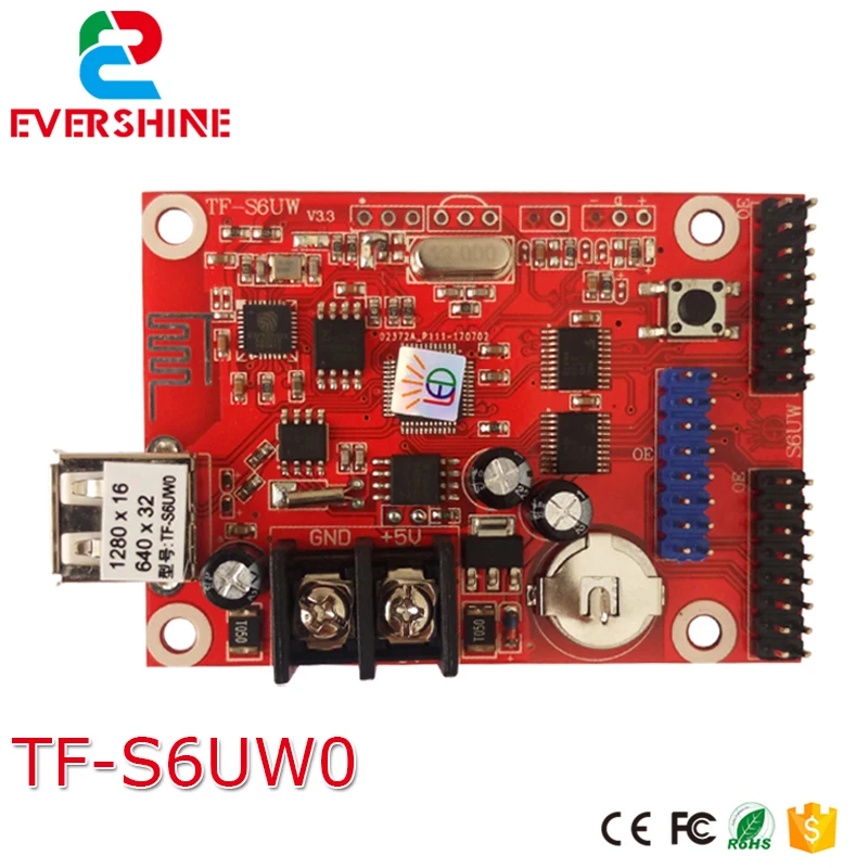 

TF-S6UW0 led controll card WIFI+USB-disk Led single & double color controller card tf-s6uw wifi card usage for indoor outdoor