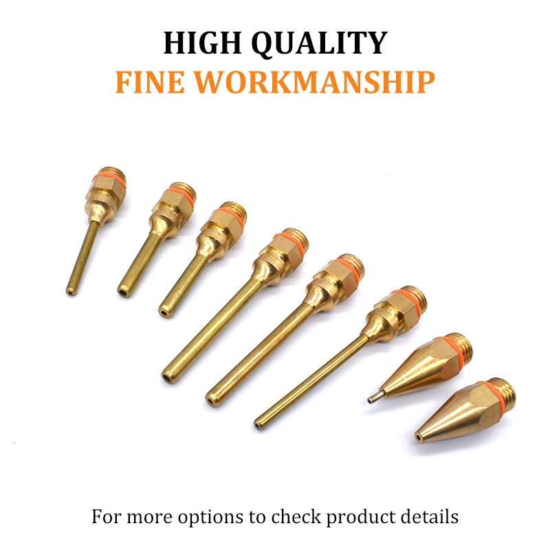 18Pcs/set Glue Gun Copper Nozzle Small-bore Long Short Large Diameter Hot melt glue gun accessories to send wrench / Gum Cover