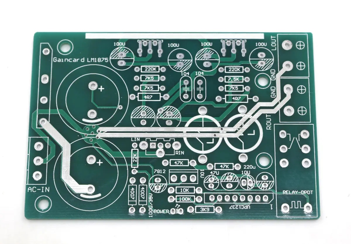 GG (Gaincard) LM1875สเตอริโอเครื่องขยายเสียง PCB เปลือย