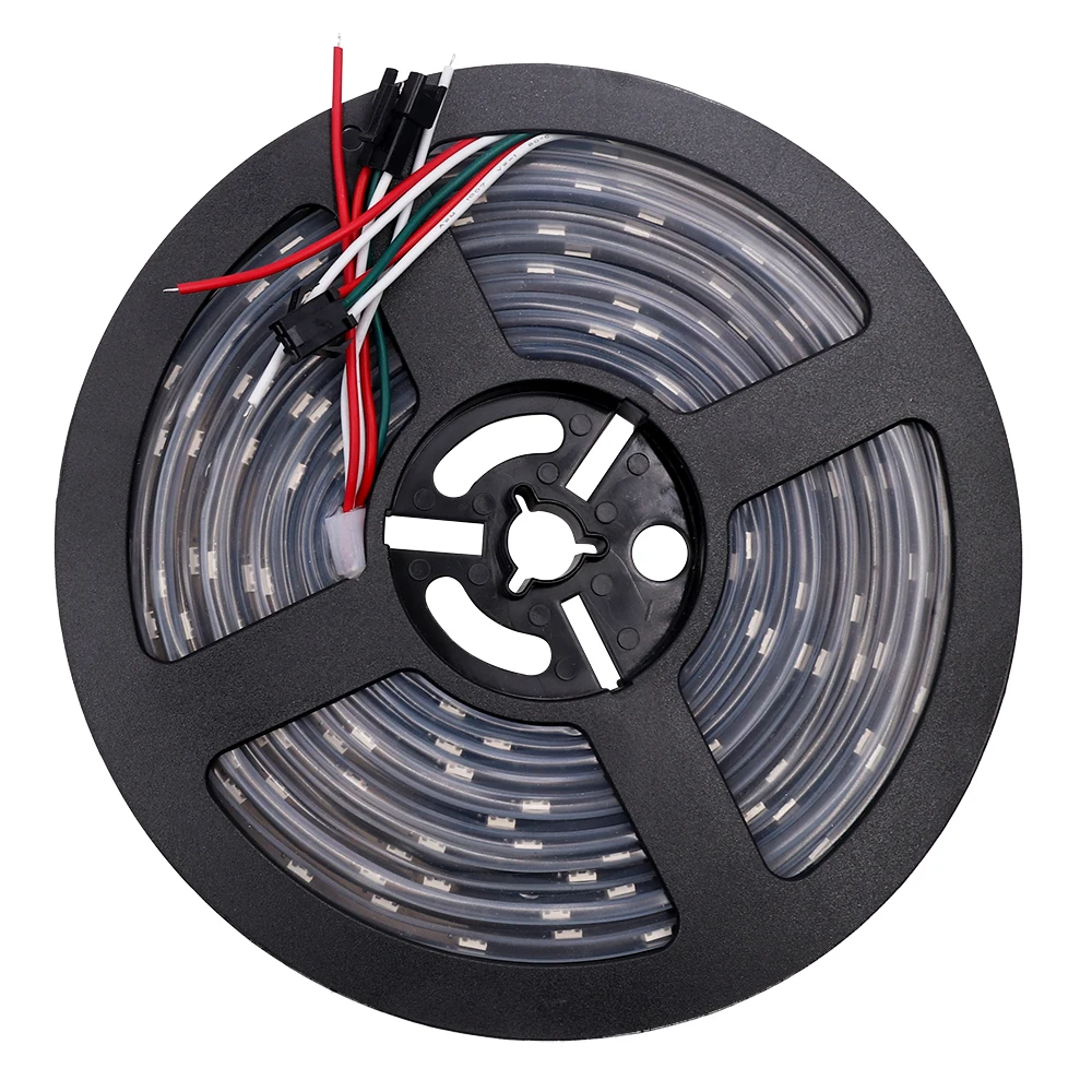 5 M 1 M 2 M RGB LED Strip Lampu 5V 5050 WS2812B Addressable 30LED/ 60LED/144LED WS2812 IC Smart LED Pixel Strip Tahan Air