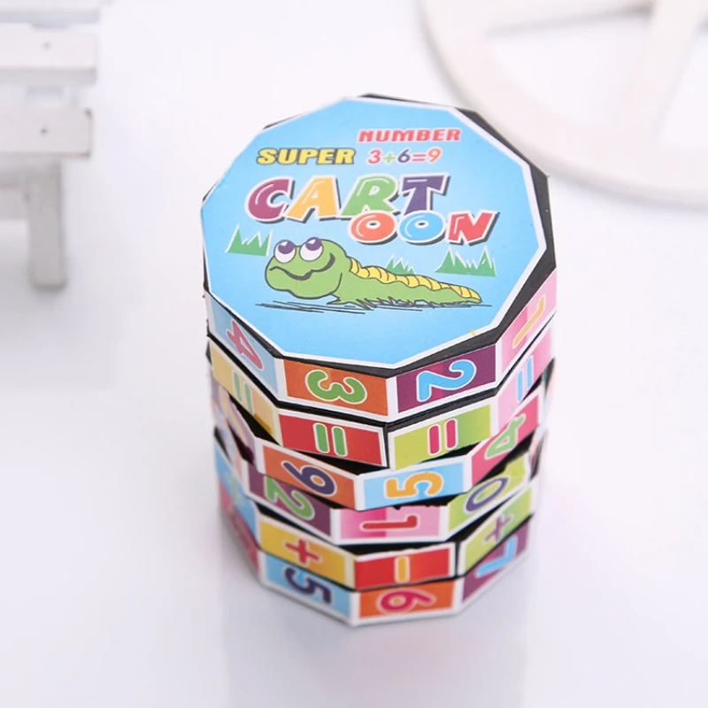 1PC Children Education Learning Math Toys Teaching Aids Puzzle Cube for Kids Math Spell Answer Toys DS29