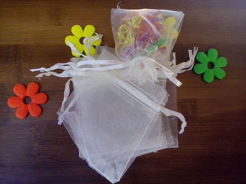 

25*35cm 2000pcs Organza Bag white Drawstring bag jewelry packaging bags for tea/gift/food/candy small transparent pouch Yarn bag