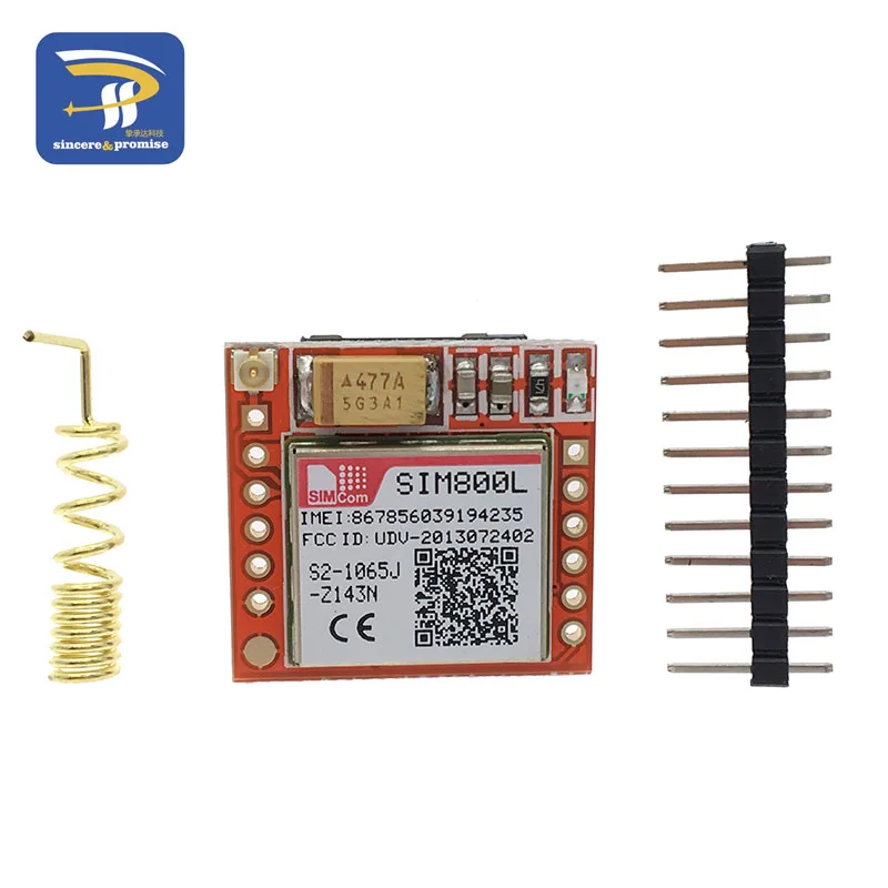 Kleinste SIM800L GPRS GSM Modul Kit MicroSIM Karte Core BOard Quad-band TTL Serielle Port Mit die Antenne DIY – Detail 4