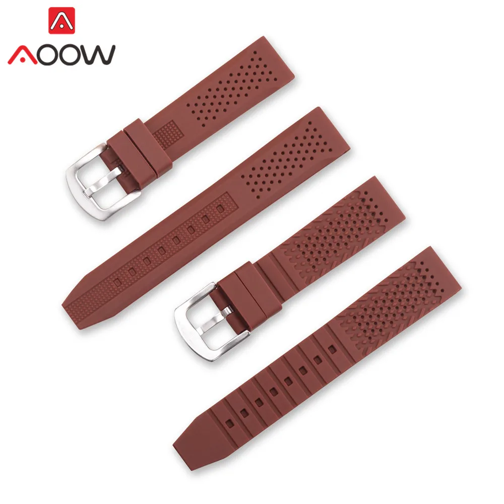 Uniwersalny 16mm 18mm 20mm 22mm 24mm miękkiego silikonu Watchband dla biegów S2 S3 Sport wodoodporny pasek pasek do akcesoriów