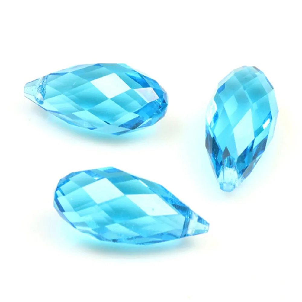 Austrian Drop Beads Blue 10x20mm 20Pcs Crystal Glass Beads Tear Drop Beads Fit Making Fashion Jewelry Necklace Bracelet DIY