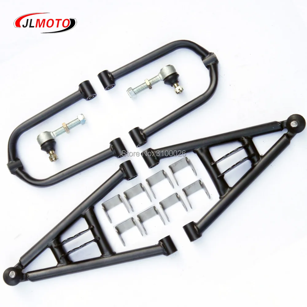 1Set 350/370mm Front Suspension Swingarm Upper/Lower A Arm of 110cc GY6 150cc 200cc ATV 4 Wheels Quad Bike Buggy Go Kart Parts