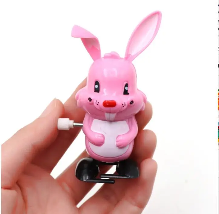 iWish 90mm Hot Wind Up Kids Toys Clockwork Bunny Walking Rabbit For Children Cartoon Hares Rabbits Classic Toy Easter Sunday Day