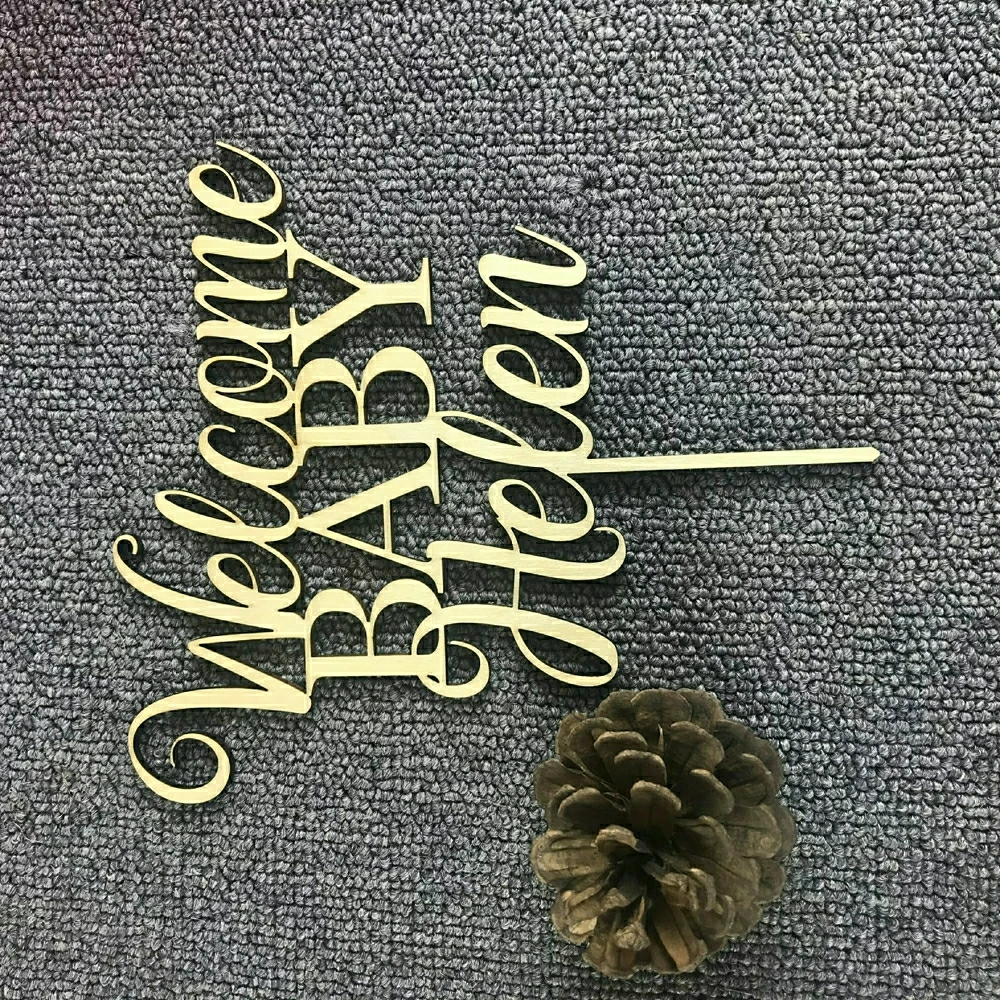 Personalized Welcome Oh Baby Cake Topper,Custom name for Baby Cake Topper,Unique Cake Topper for Kids Birthday Baby Shower decor