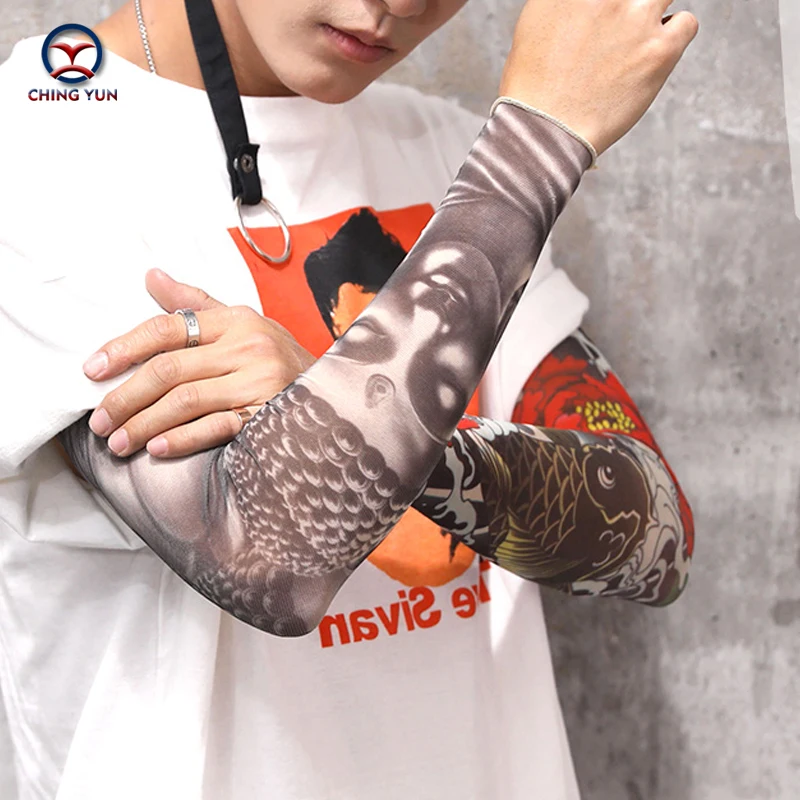 CHING YUN New Fashion Tattoo Sleeves Arm Warmer Unisex UV Protection Outdoor Temporary Fake Tattoo Arm Sleeve Warmer Sleeve FUO