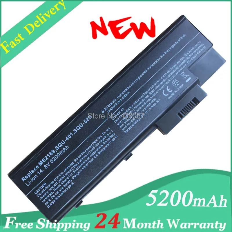 

Free shipping laptop battery BT.T5003.001 BTP-AS1681 LC.BTP03.003 LIP-4084QUPC MS2169 SQU-401 BT.T5005.002 replacement for acer