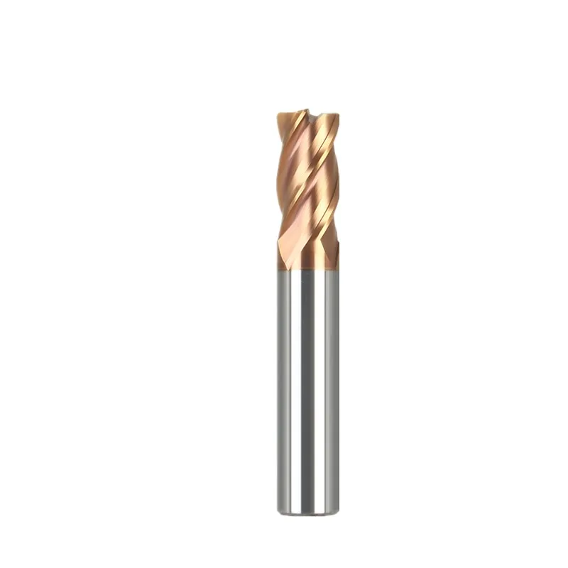 Hrc60 4 flautas r0.2 0.3 0.5 1.0 * d4 6 8 10 12mm raio de canto revestimento fresa cnc espiral roteador bits ferramentas de fresagem