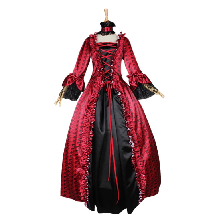 Womens Civil War Dress Gothic Lolita Medieval Renaissance Southern Belle Costumes Ball Gowns Evening Dress Halloween Costume