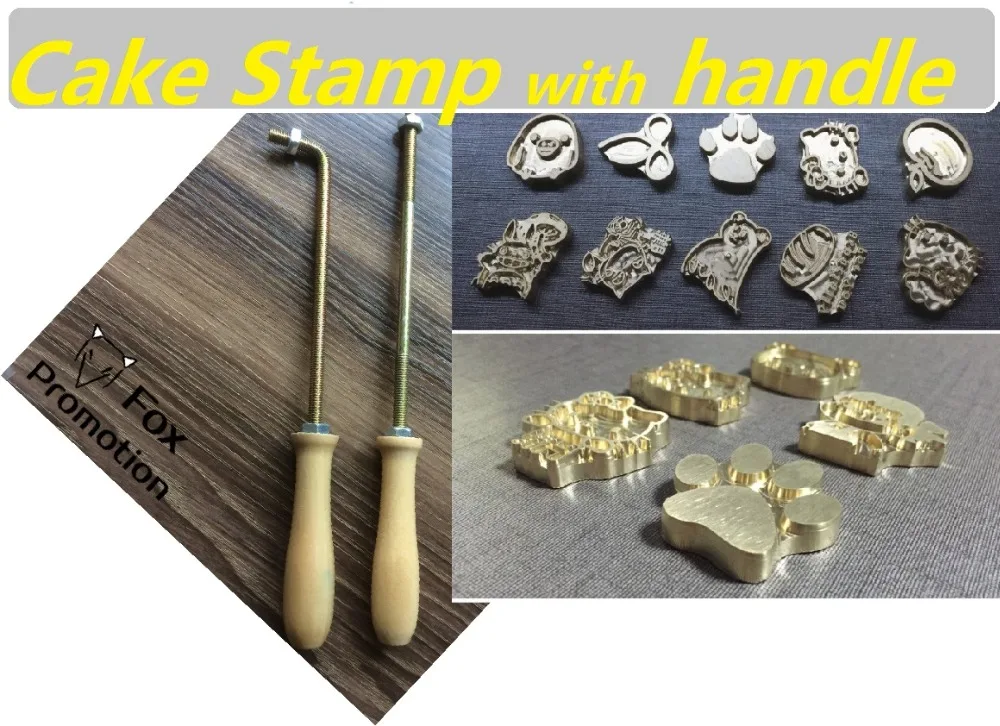 

Cake Baking Stamp Brand Handle, Burning Mold Stamp on Cake Cookie Sweets,Iron Brass Mold Burning Handle,Custom Design, 700, 8mm